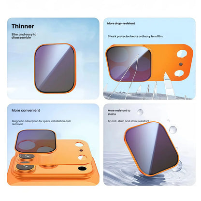 PHAEVOX™ ARShield — Anti-Glare AR Screen Protector for iPhone 17 Pro & Pro Max | Magnetic | Silver, Orange, Blue
