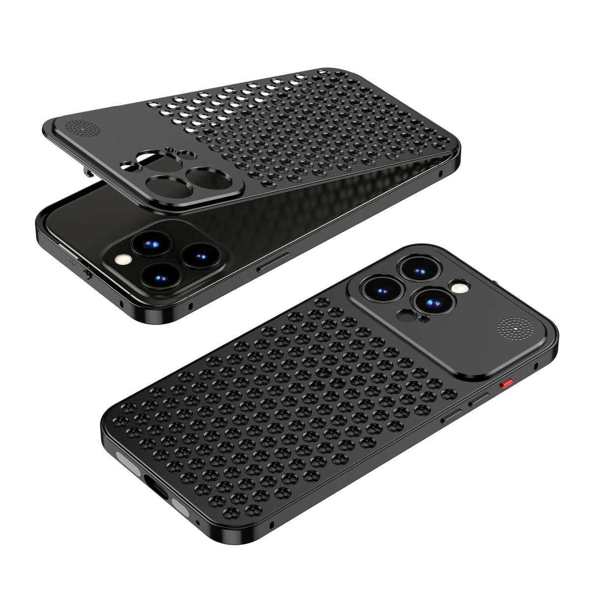PHAEVOX™ TitanCase — Aluminum Metal iPhone Case | CNC-Machined | Titanium Finish | iPhone 12–16 Pro Max