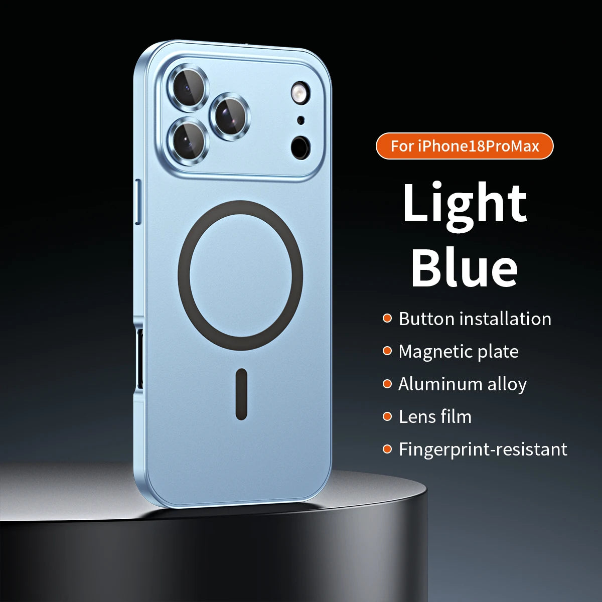 PHAEVOX™ MagFrame Pro — MagSafe Aluminum Alloy Frame iPhone Case | PC Back | 8 Colors | iPhone 13–18 Series