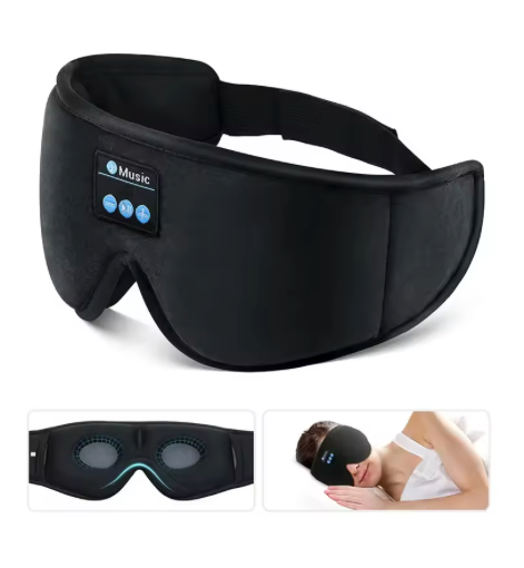 Bluetooth Sleep Eye Mask — 3D Contoured with Wireless Music