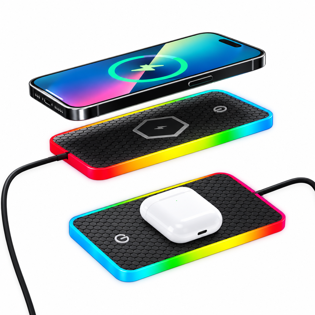 PHAEVOX™ In-Car Wireless Charging Pad — Horizontal & Vertical Options