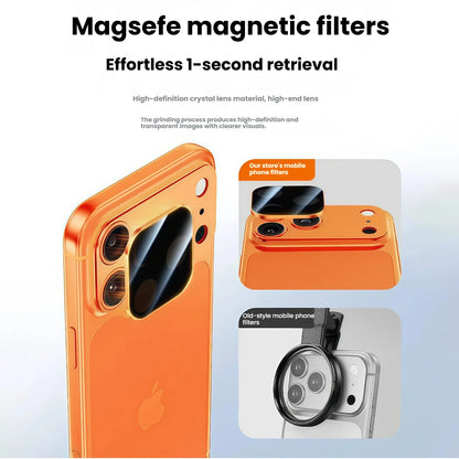 PHAEVOX™ ARShield — Anti-Glare AR Screen Protector for iPhone 17 Pro & Pro Max | Magnetic | Silver, Orange, Blue