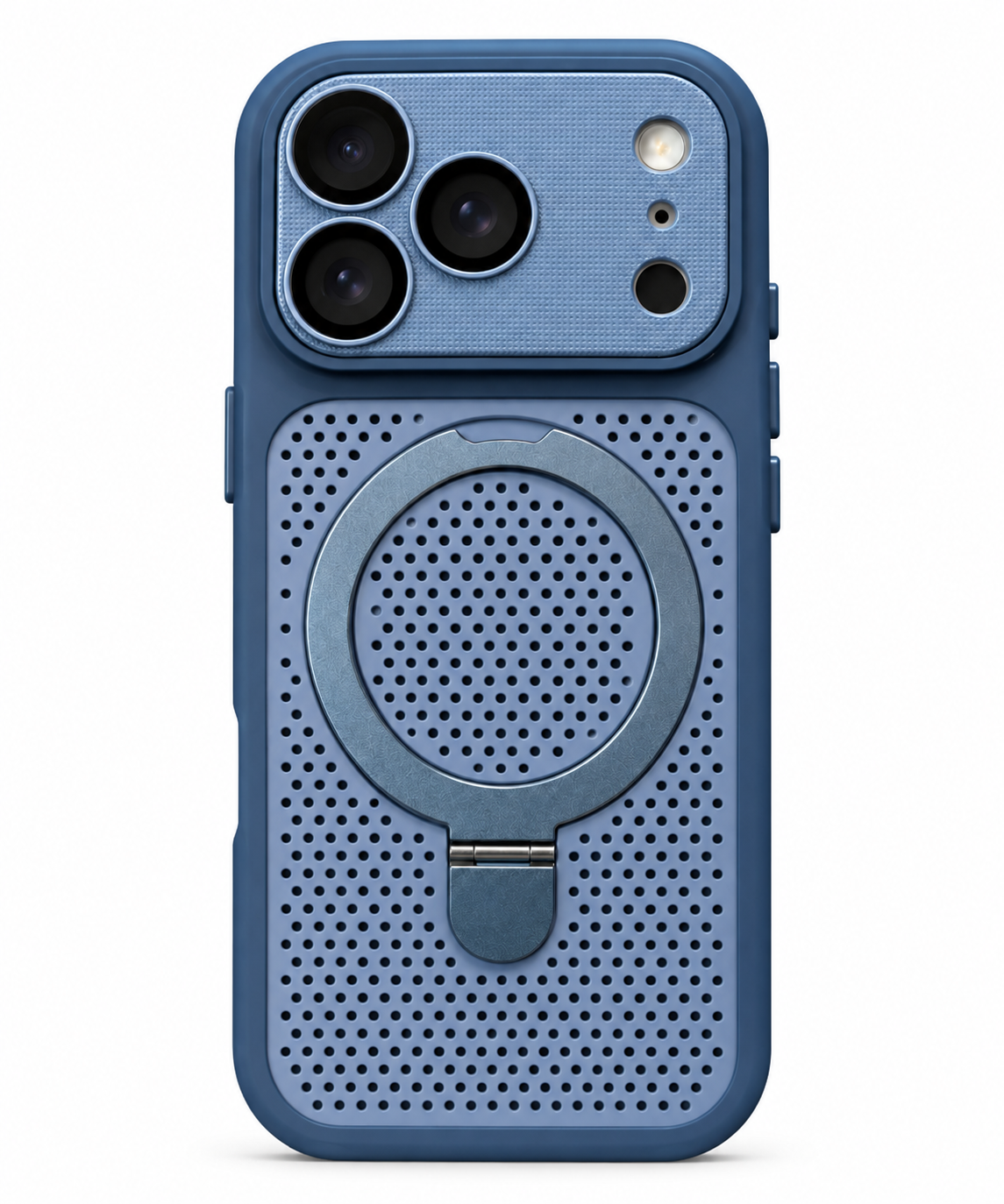 PHAEVOX™ Honeycomb Magnetic iPhone Case — Round Stand | Heat-Dissipation Design