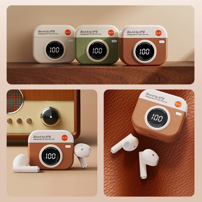 PHAEVOX™ Q86 Retro Earphones — Art Digital Display Wireless In-Ear