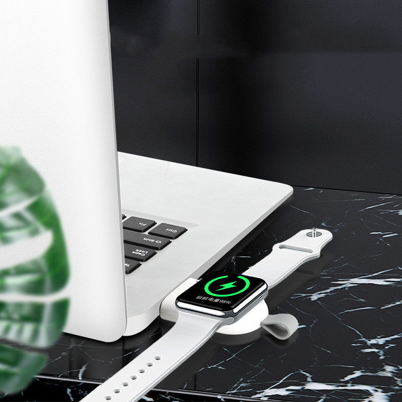 PHAEVOX™ WatchCharge Mini Pro — Portable Apple Watch Magnetic Charger & 1000mAh Power Bank | All Series | USB & Type-C