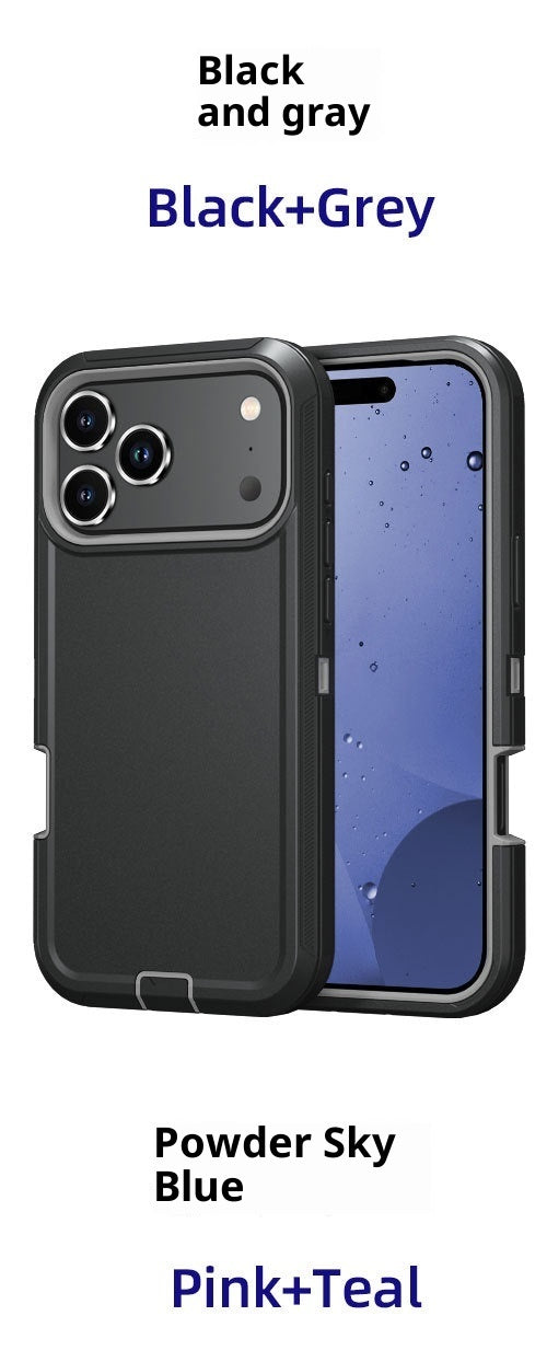 PHAEVOX™ StandGuard Case — Dual-Layer Shockproof iPhone Case with Built-In Kickstand | iPhone 17 Series | 20 Colors