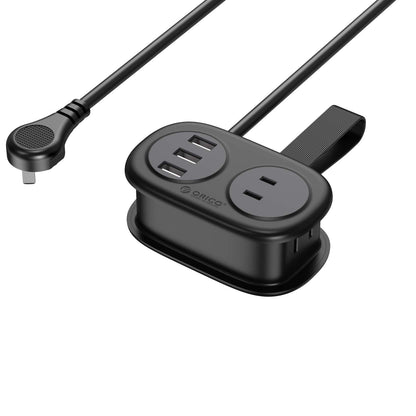 PHAEVOX™ TravelStrip Pro — Multi-Port Power Strip | 2 AC + USB-A/C | US Plug | 120cm Cord