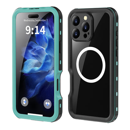 PHAEVOX™ Waterproof MagSafe Case — IP68 Clear iPhone Protection for Any Condition