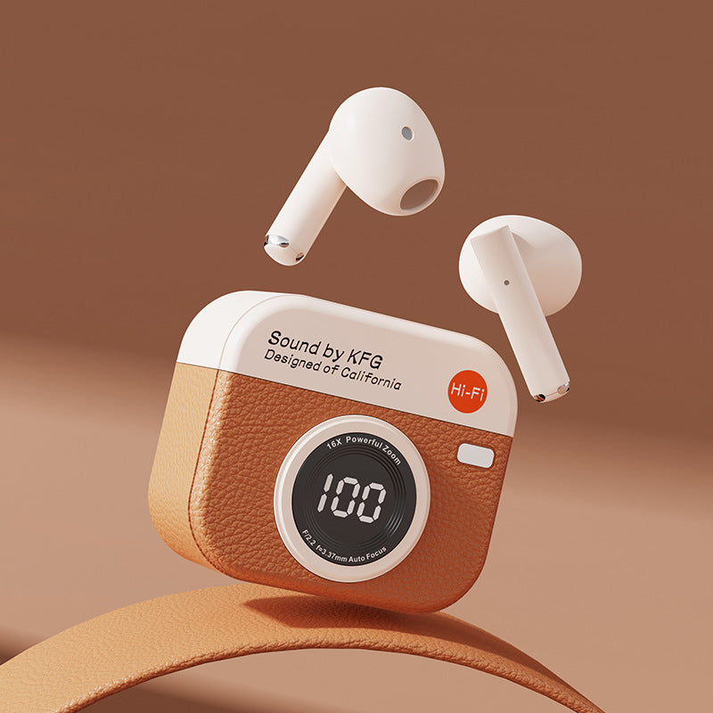 PHAEVOX™ Q86 Retro Earphones — Art Digital Display Wireless In-Ear