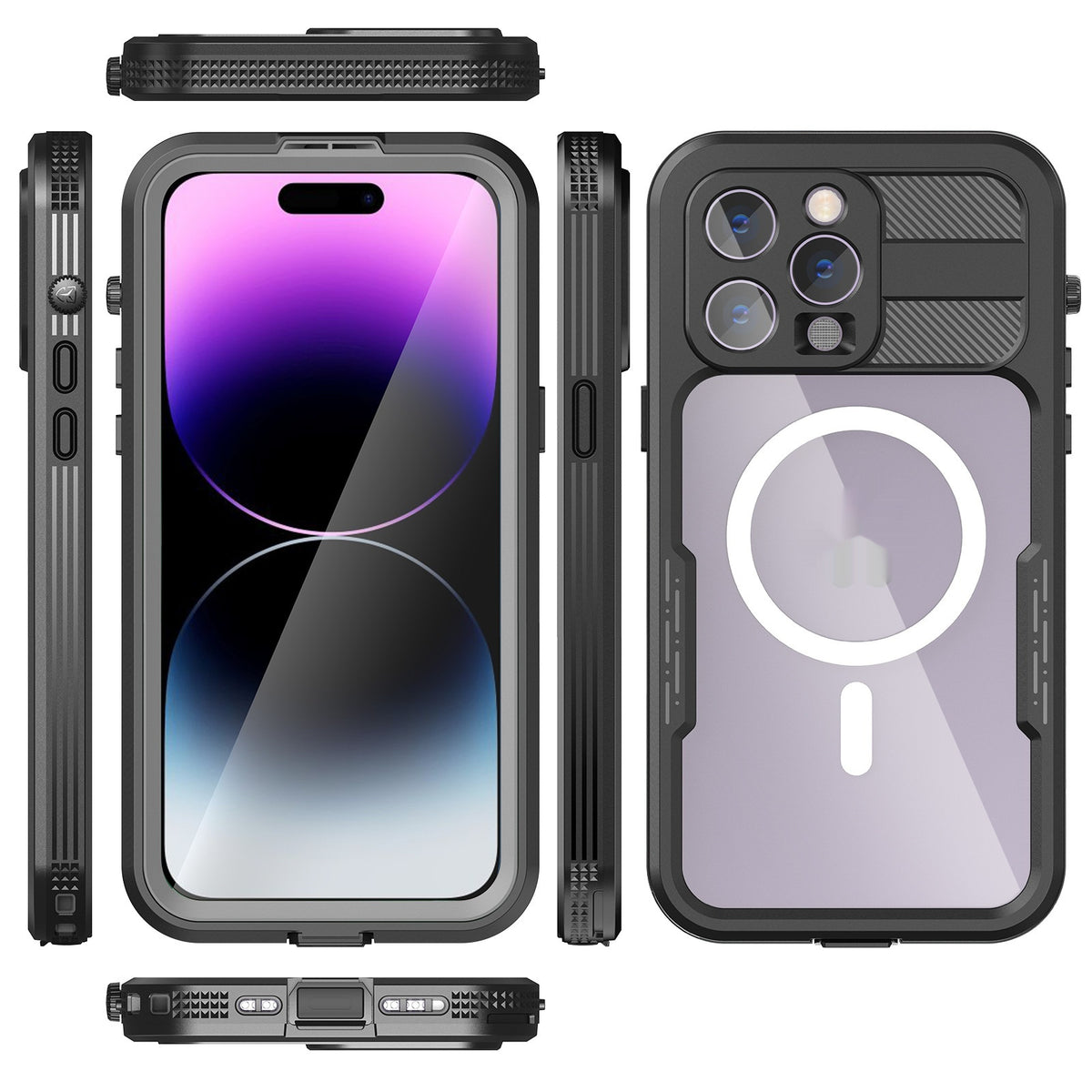 PHAEVOX™ Waterproof MagSafe Case — IP68 Clear iPhone Protection for Any Condition