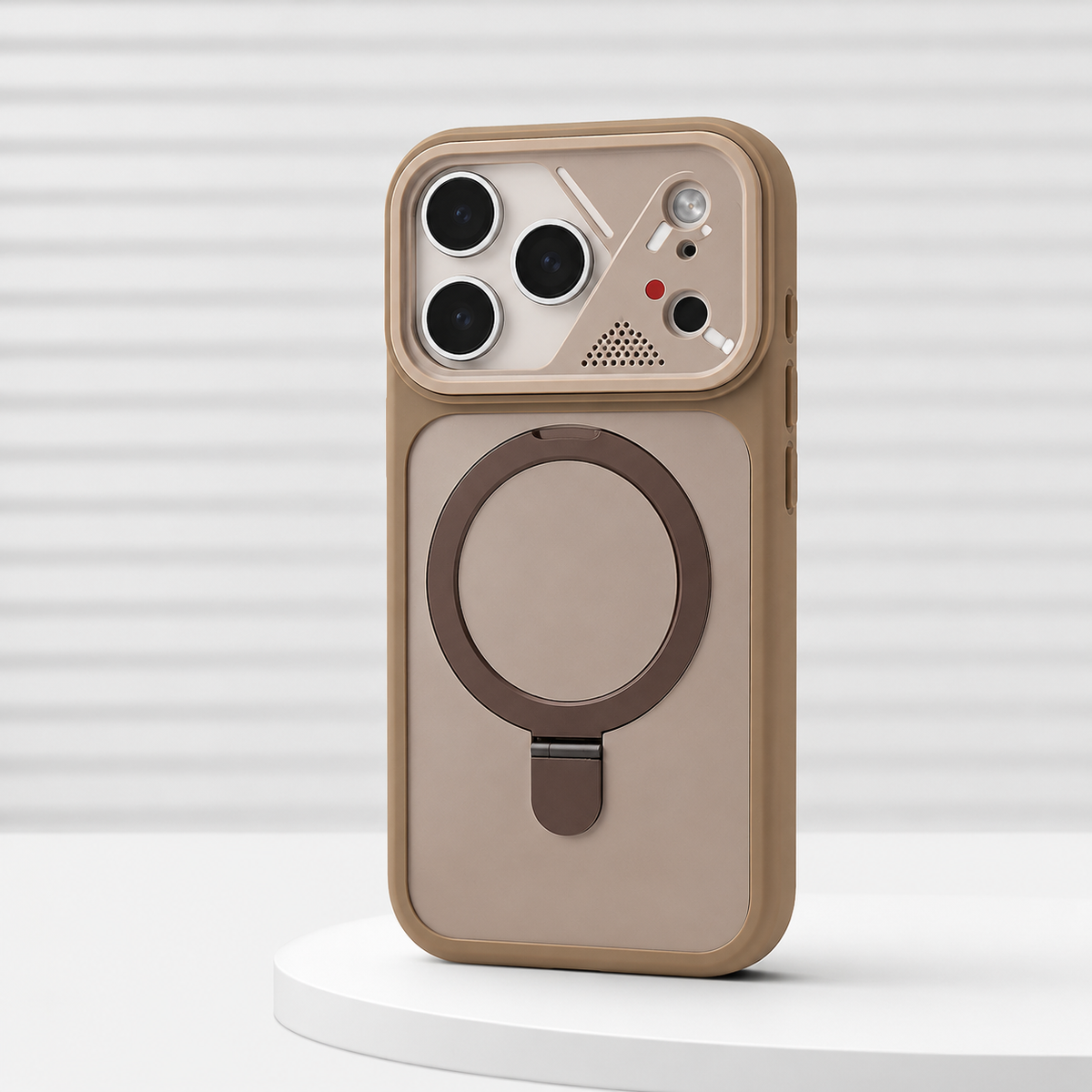PHAEVOX™ LensGuard Pro — Transforming iPhone Case with Magnetic Stand