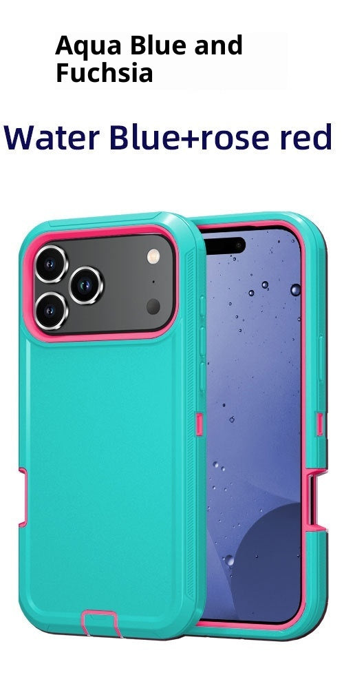 PHAEVOX™ StandGuard Case — Dual-Layer Shockproof iPhone Case with Built-In Kickstand | iPhone 17 Series | 20 Colors