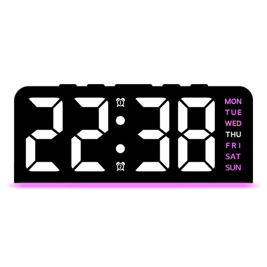 PHAEVOX™ GlowClock — LED Digital Alarm Clock | Dual-Mode, Ambient Night Light, Ultra-Clear Display