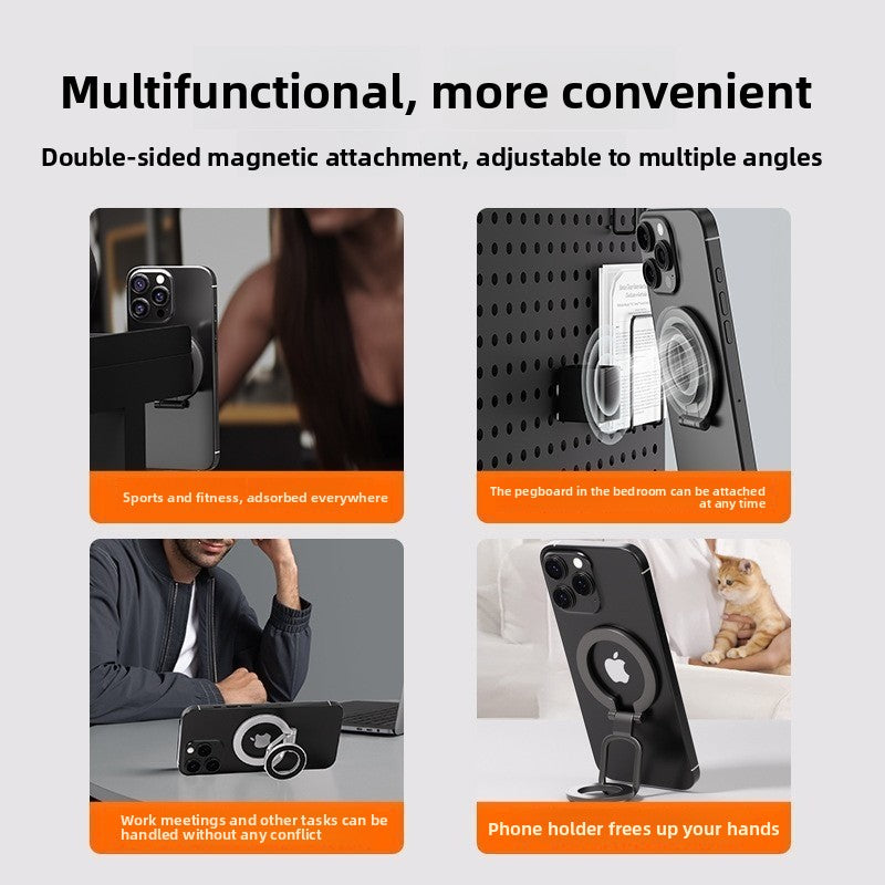 PHAEVOX™ Magnetic Phone Ring Holder & Stand — Metal | MagSafe-Compatible