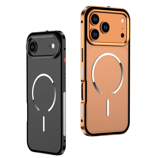 PHAEVOX™ Frosted Magnetic Ring Metal Frame Case — MagSafe-Ready Hard Cover for iPhone