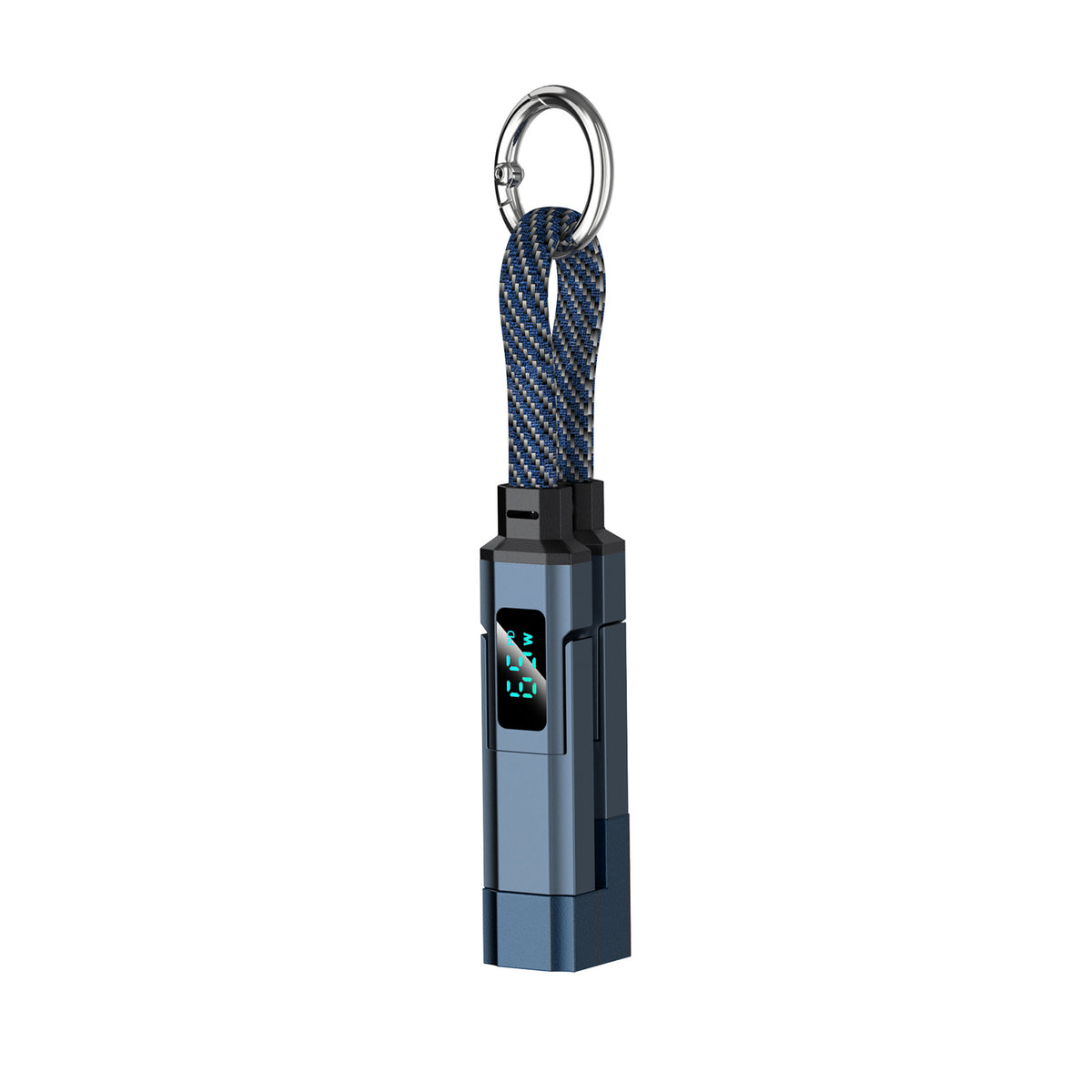 PHAEVOX™ ChargKey — 4-in-1 Keychain Cable | 65W | 40Gbps | Digital Display | 4 Colors