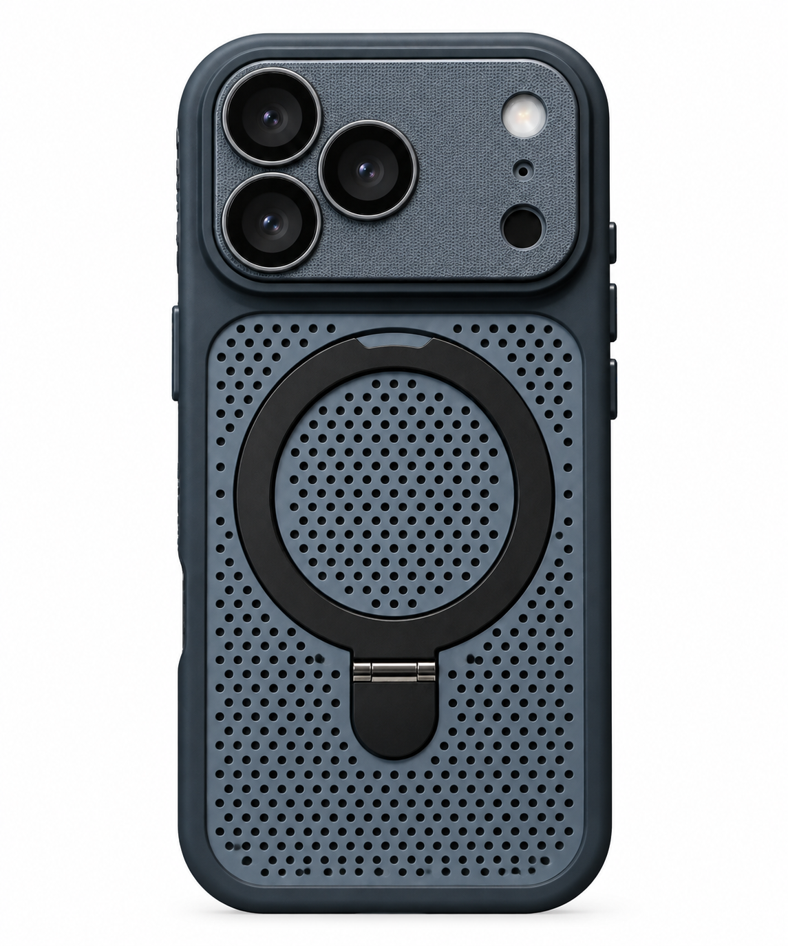 PHAEVOX™ Honeycomb Magnetic iPhone Case — Round Stand | Heat-Dissipation Design