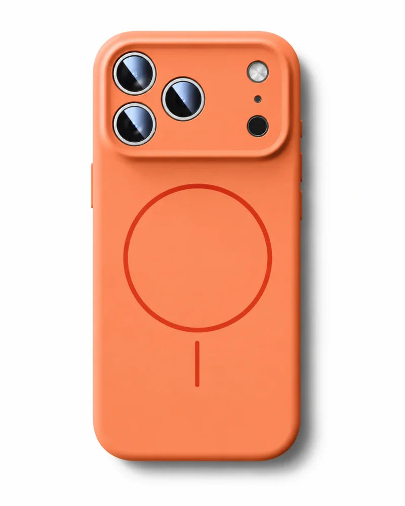 PHAEVOX™ Frosted Magnetic Liquid Silicone Case — MagSafe-Ready Soft Cover for iPhone 17